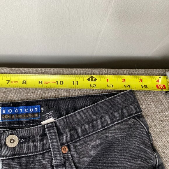Vintage Express Bleus Bootcut Denim Jeans Women's 9/10 High Rise Black USA VTG - Picture 8 of 15